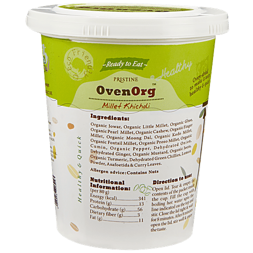 PRISTINE OvenOrg Organic Millet Khichdi - Ready To Eat, 80 g  