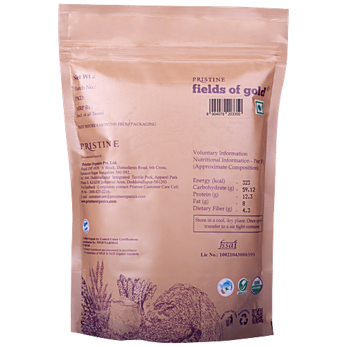PRISTINE Fields Of Gold Organic Foxtail Millet Flour, 500 g  