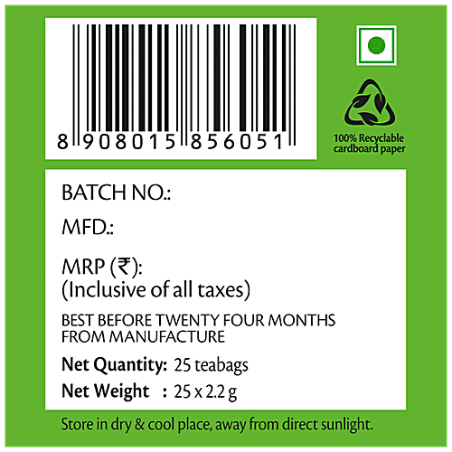 Roshi Green Tea - Simply Slim Lemongrass Cinnamon, Metabolism & Weight Loss Aid, 55 g (25 Tea Bags x 2.2 g Each) 