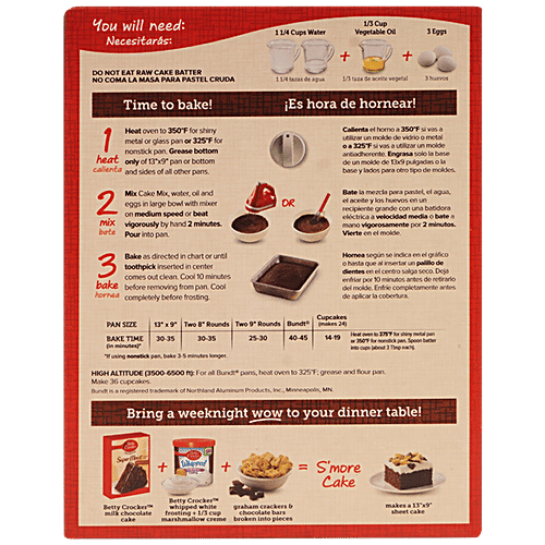 Buy Betty Crocker Super Moist Cake Mix Milk Chocolate Online at Best Price of Rs 475 bigbasket