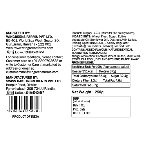 Wingreens Farms Impatient Baker - Crispy Waffle Mix Eggless, Instant Breakfast Mix, 250 g Tub 