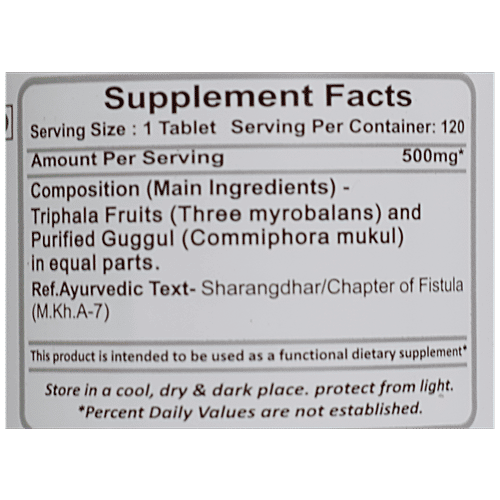 Buy Ayurveda Triphala Guggul Tablets Online at Best Price of Rs