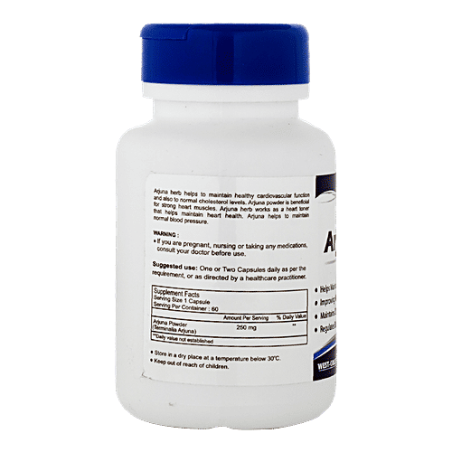 Healthvit Arjunavit 250 mg Capsules - Maintain Heart Health, 60 pcs  