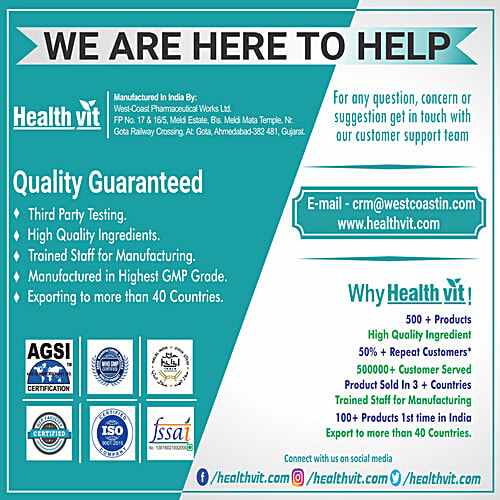 Healthvit Arjunavit 250 mg Capsules - Maintain Heart Health, 60 pcs  