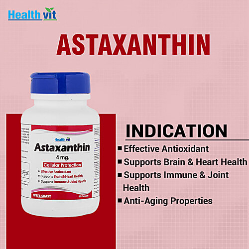 Buy Healthvit Astaxanthin 4 mg Capsules For Cellular Protection