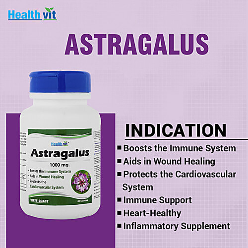 Buy Healthvit Astragalus 1000 mg Capsules Boosts Immune System Online