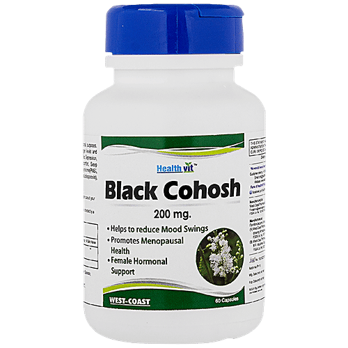 Healthvit Black Cohosh 200 mg Capsules - Female Hormonal Support, 60 pcs  