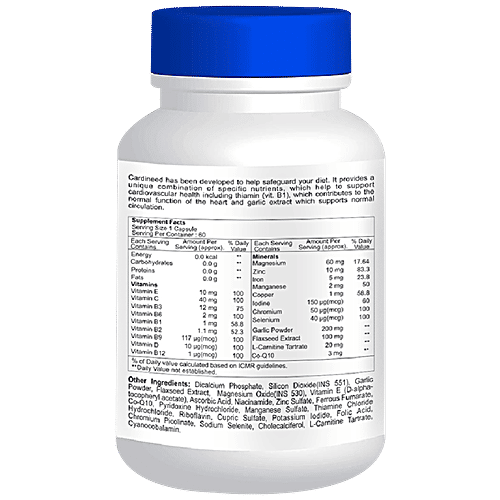 Buy Healthvit Cardineed Capsule With Multivitamin Formula, For