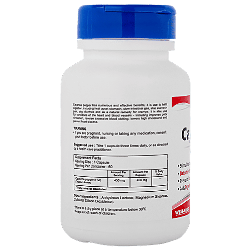Buy Healthvit Cayenne 450 mg Capsules Detoxifies The Body Online at Best Price of Rs 350