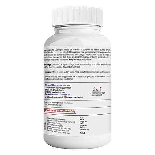 Healthvit Cenvitan - Lysine Multivitamin For Kids Chewable Tablets, 60 pcs