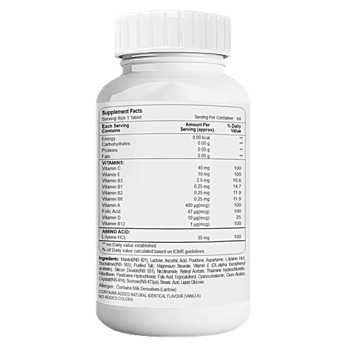 Healthvit Cenvitan - Lysine Multivitamin For Kids Chewable Tablets, 60 pcs