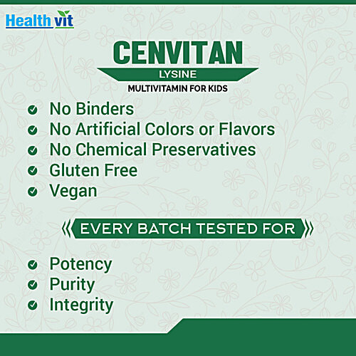Healthvit Cenvitan - Lysine Multivitamin For Kids Chewable Tablets, 60 pcs