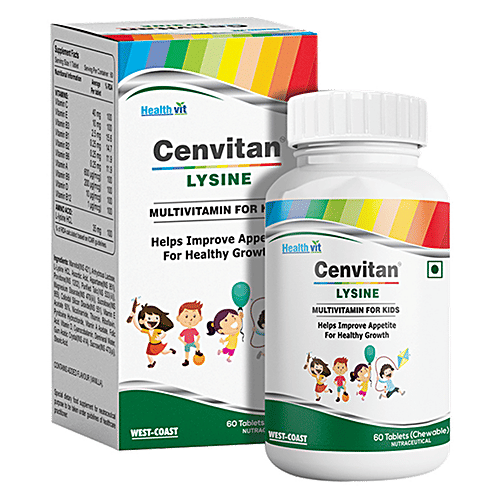 Healthvit Cenvitan - Lysine Multivitamin For Kids Chewable Tablets, 60 pcs