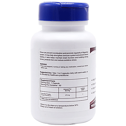 Buy Healthvit Clove 470 mg Capsules Regulate Blood Sugar Levels