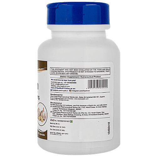 Buy Healthvit Garlin Garlic Powder 300 mg Capsules For Cholesterol