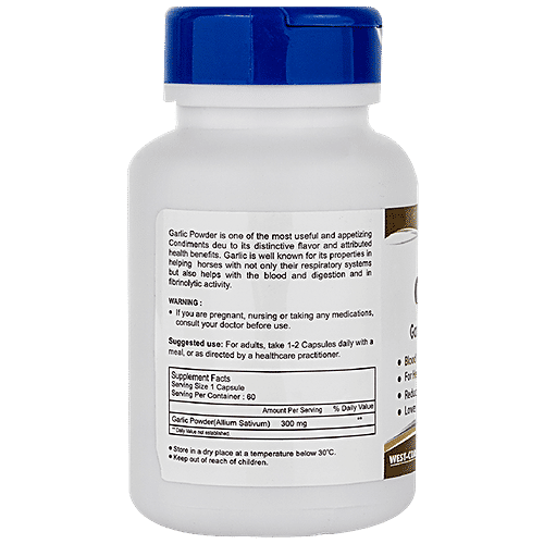 Buy Healthvit Garlin Garlic Powder 300 mg Capsules For Cholesterol