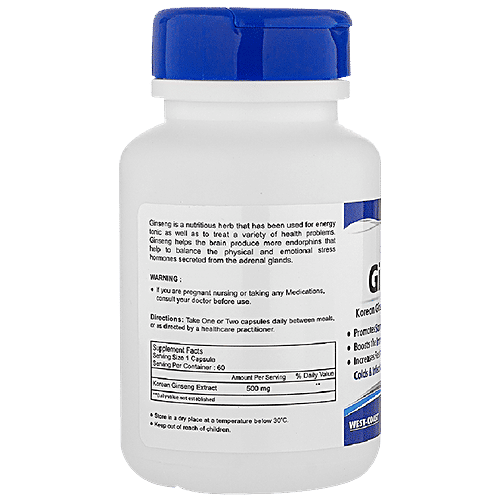 Healthvit Ginlife Capsule - With Korean Ginseng Extract, Boosts Immune System & Stamina, 60 pcs  