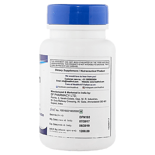 Healthvit Lutein 20 mg Capsules - Nutrition For Eye, 60 pcs