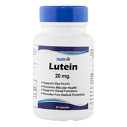 Healthvit Lutein 20 mg Capsules - Nutrition For Eye, 60 pcs