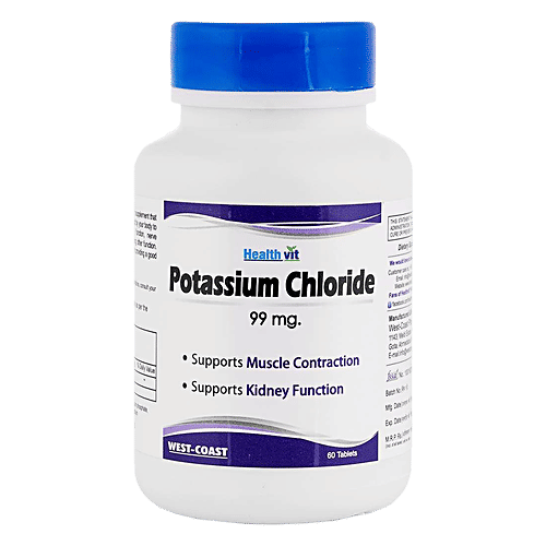 Buy Healthvit Potassium Chloride 99 mg Tablets Supports Kidney