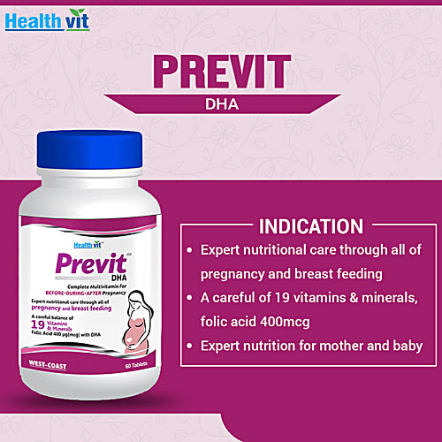 Buy Healthvit Previt DHA Multivitamin Tablet For Before, During