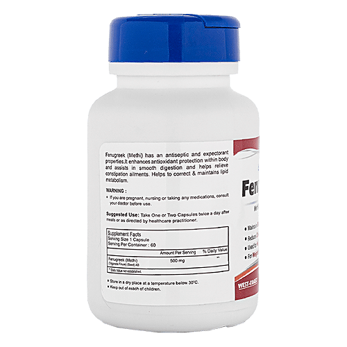 Buy Healthvit Fenugreek Methi Capsule For Blood Sugar, Cholesterol