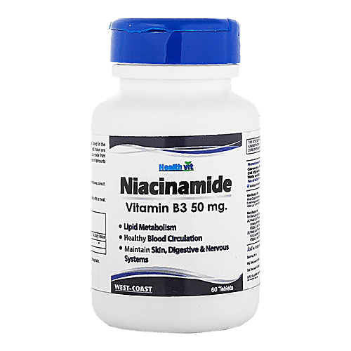 Buy Healthvit Niacinamide Vitamin B3 50 mg Tablets Online at Best Price