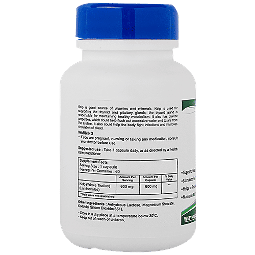 Healthvit Kelp Capsule - Supports Healthy Thyroid Functions, 60 pcs