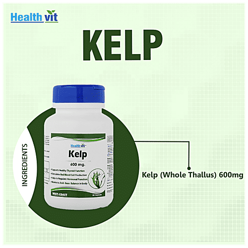 Healthvit Kelp Capsule - Supports Healthy Thyroid Functions, 60 pcs