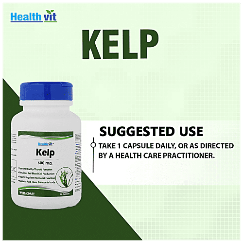 Healthvit Kelp Capsule - Supports Healthy Thyroid Functions, 60 pcs