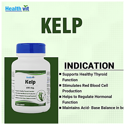 Healthvit Kelp Capsule - Supports Healthy Thyroid Functions, 60 pcs