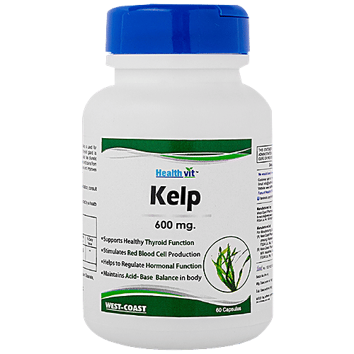 Healthvit Kelp Capsule - Supports Healthy Thyroid Functions, 60 pcs