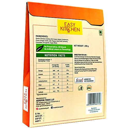 Easy Kitchen Makhani Gravy - Rich In Essential Nutrients, No Preservatives, 200 g  