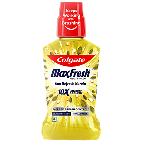 Buy Colgate Maxfresh Mouthwash 10X Longer Cooling, Removes Germs, No