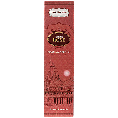 Hari Darshan Temple Rose Flora Agarbatti Sticks, 12 pcs  