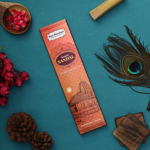 Hari Darshan Temple Sandal Flora Agarbatti Sticks, 12 pcs  