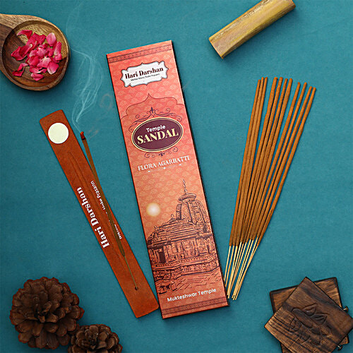 Hari Darshan Temple Sandal Flora Agarbatti Sticks, 12 pcs  