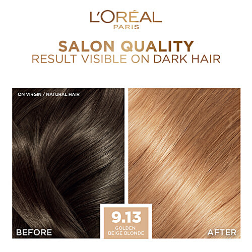 L'Oreal Paris Excellence Fashion Highlights Hair Colour, 172 ml 9.13 Golden Beige Blonde