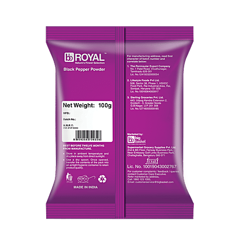 bb Royal Black Pepper Powder, 100 g