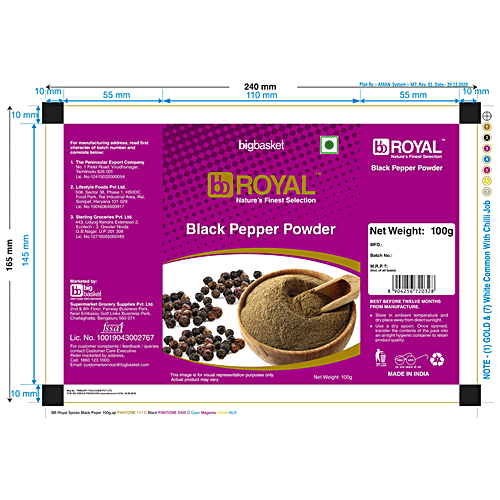 bb Royal Black Pepper Powder, 100 g