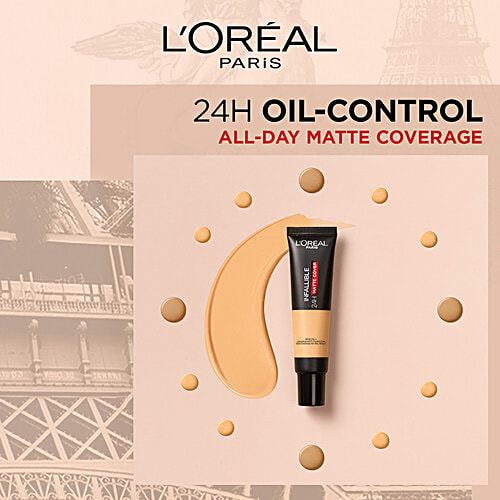 L'Oreal Paris Liquid Foundation - Infallible 24H Matte Cover, 35 ml 123 Natural Vanilla 