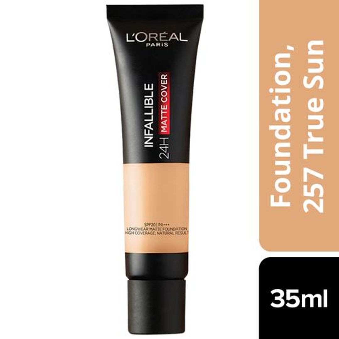 Loreal Paris Liquid Foundation - Infallible 24H Matte Cover, 35 ml 257 True Sun