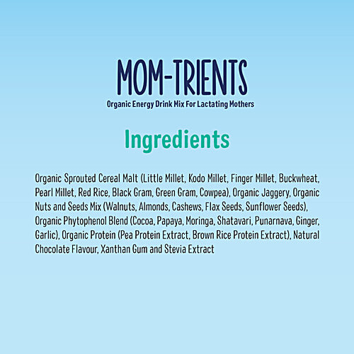 Timios Mom-Trient Organic Energy Drink Mix - For Lactating Mothers, 100 g (Pack of 5) 