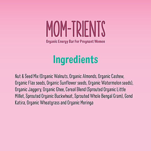 Timios Organic Energy Bars - Mom-Trient, For Pregnant Mothers, 40 g  