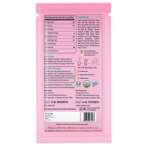 Buy Timios Organic Energy Drink MomTrient For Pregnant Mothers