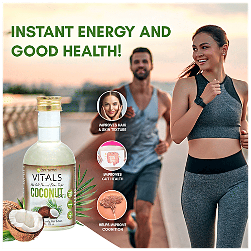 Pure Nutrition  Pure Nutrition Vital Virgin Coconut Oil for Boosts Metabolism and Supports Skin & Hair health, 250 ml  