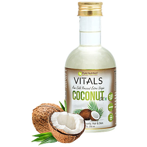 Pure Nutrition  Pure Nutrition Vital Virgin Coconut Oil for Boosts Metabolism and Supports Skin & Hair health, 250 ml  