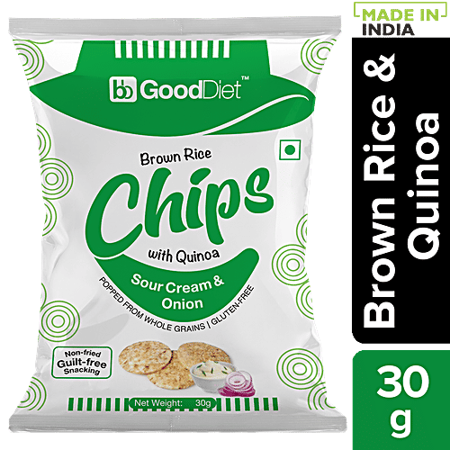 Buy bb Gooddiet Quinoa Brown Rice Chips Sour Cream & Onion Online at Best Price of Rs 35