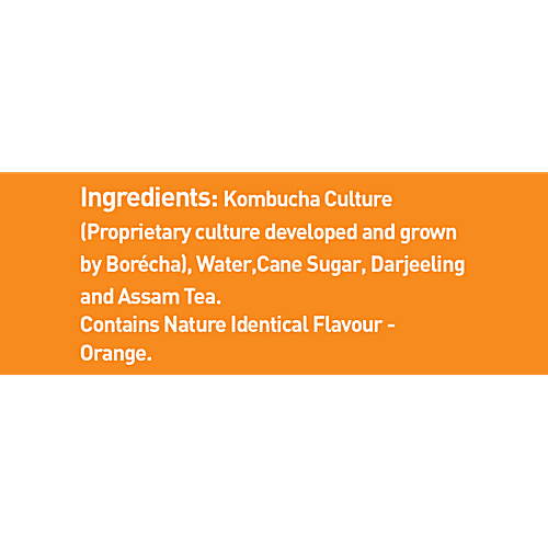 Borécha Orange Kombucha - Probiotic, 330 ml  