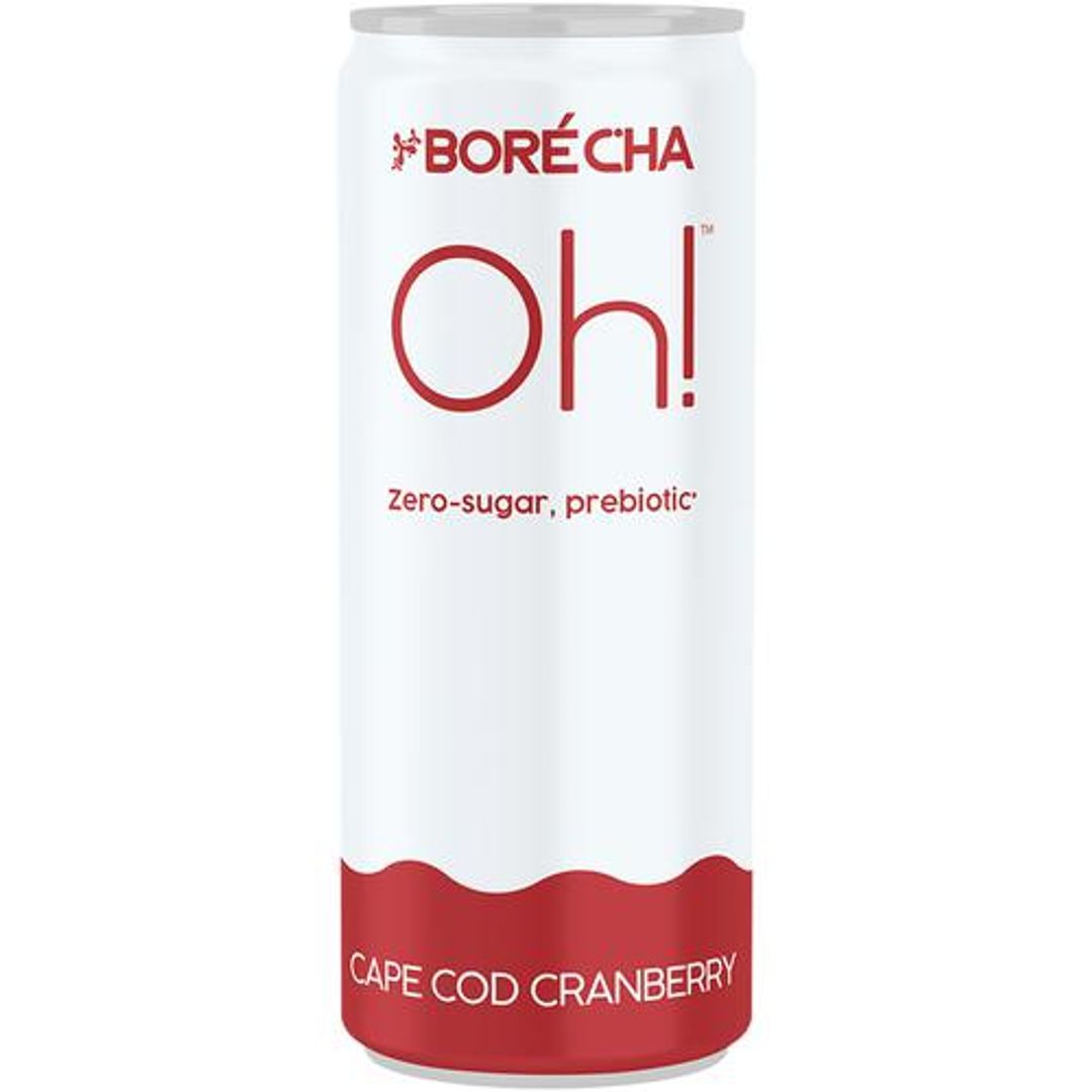 Borecha Oh! - Cape Cod Cranberry Kombucha, Zero-sugar, Prebiotic, 330 ml 